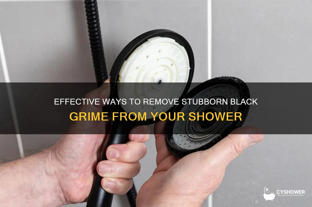 how to get nasty black stuff out of my shower