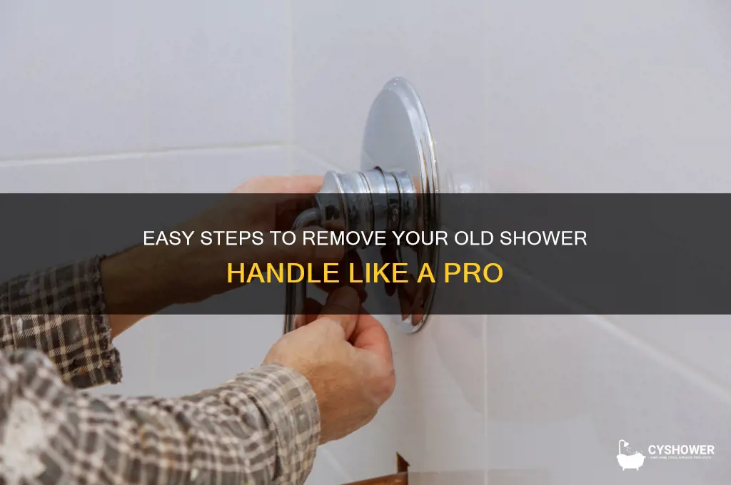 how to get old shower handle off
