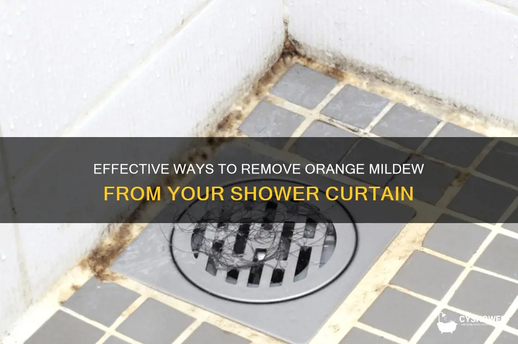how to get orange mildew out of shower curtain