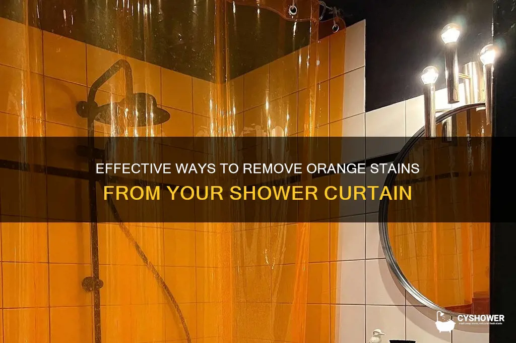 how to get orange out of shower curtain