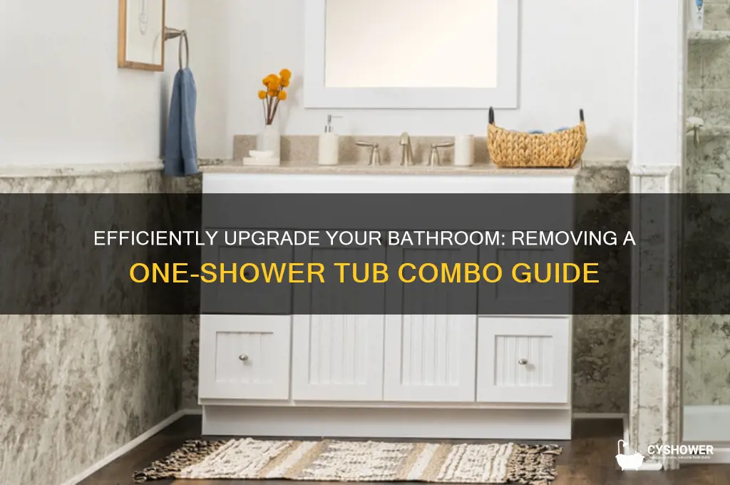 how to get out a one shower and tub combo