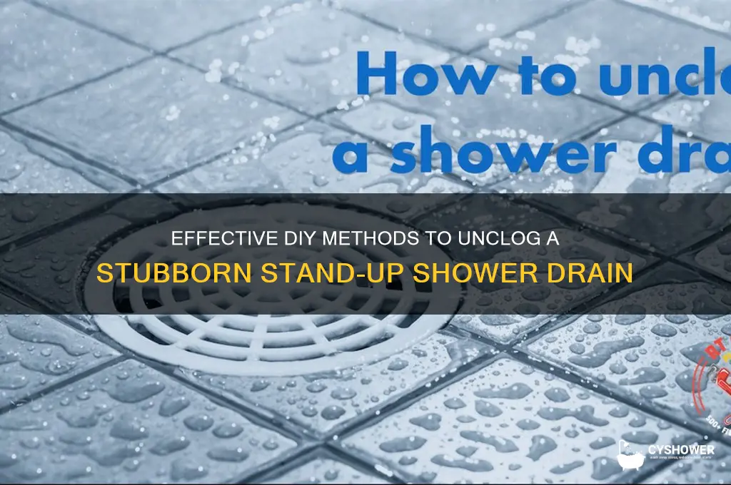 how to get out a stubborn stand up shower drain