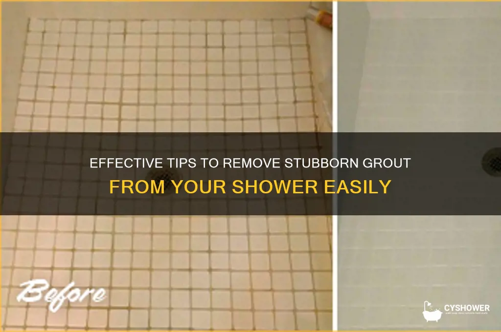 how to get out groub from a shower