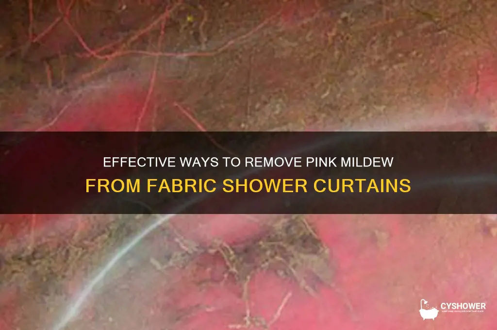 how to get pink mildew out of fabric shower curtain