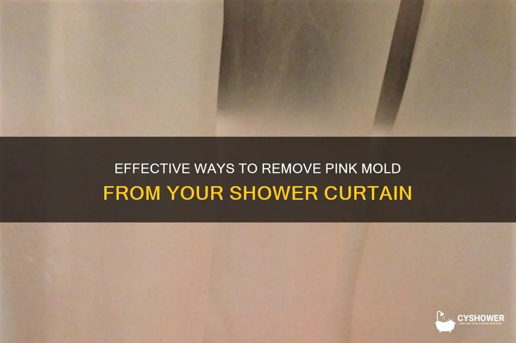 how to get pink mold off shower curtain