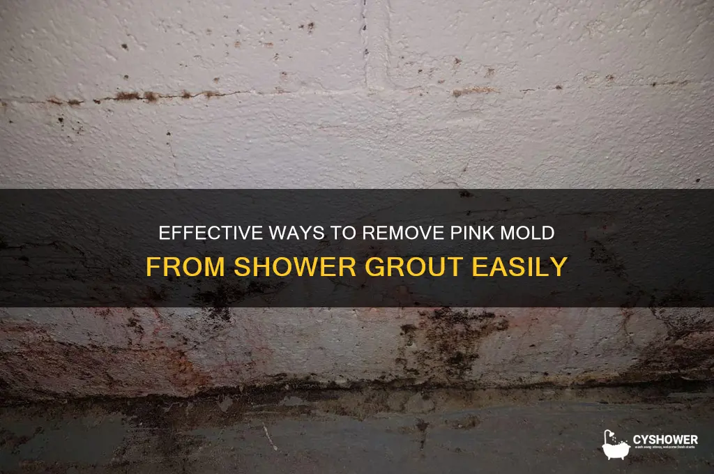 how to get pink mold out of shower grout