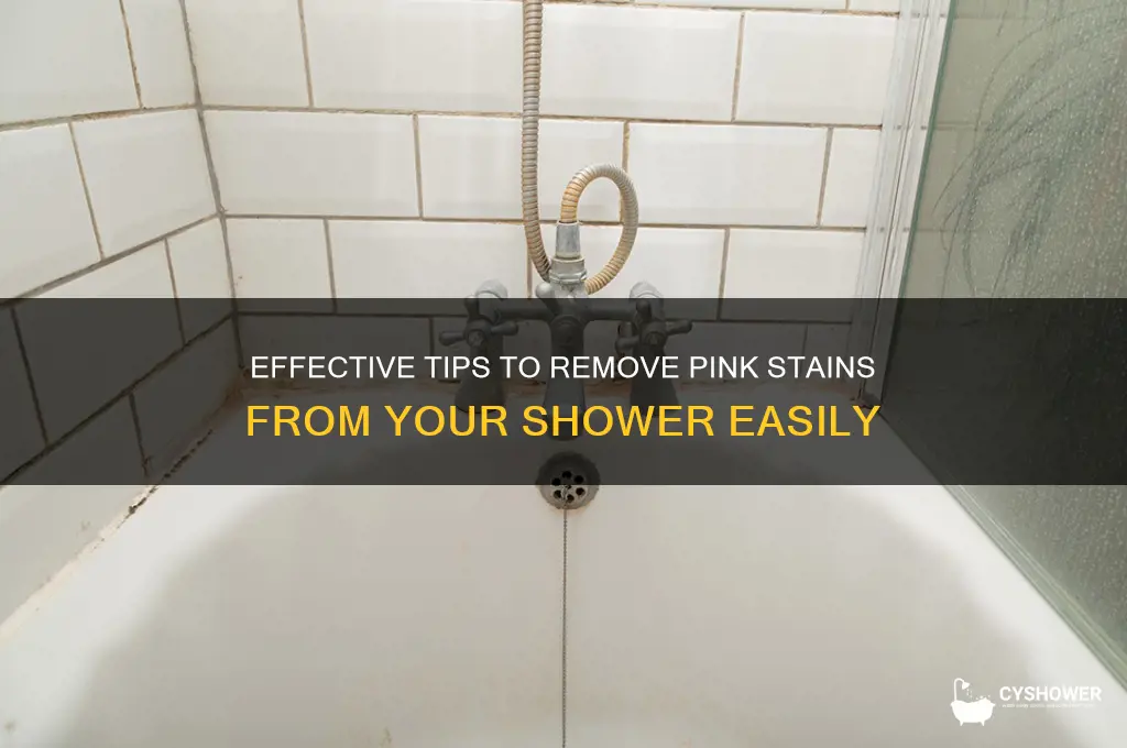 how to get pink off the shower