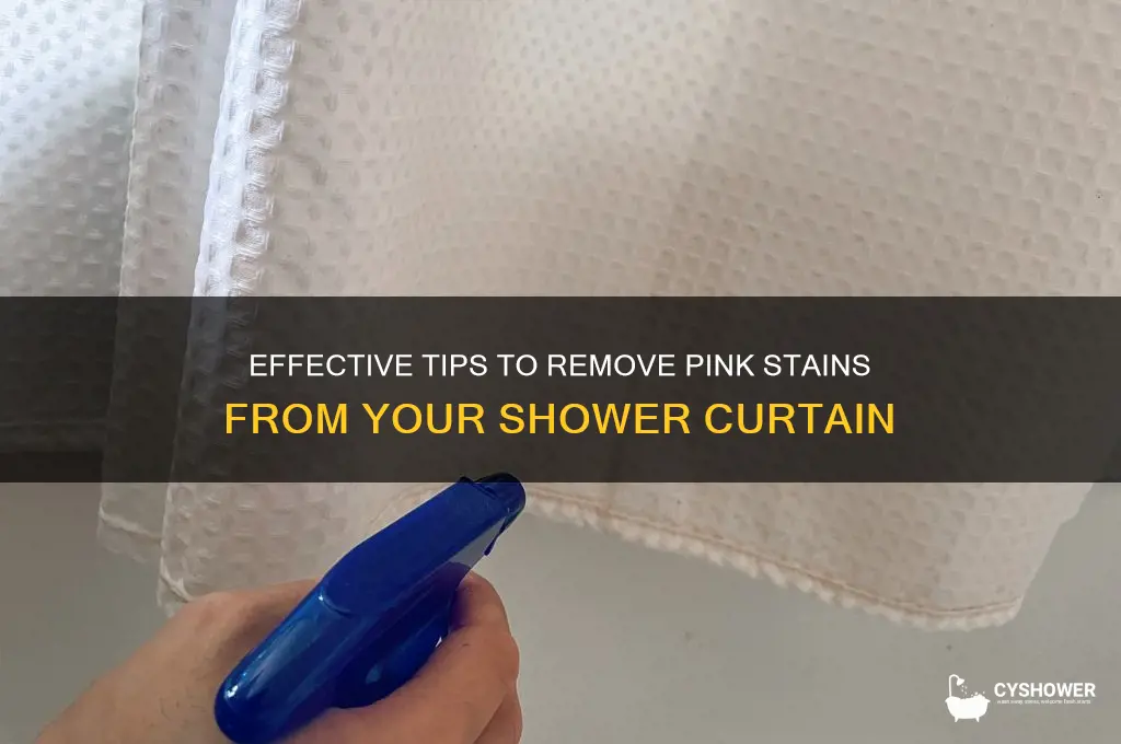 how to get pink stain out of shower curtain