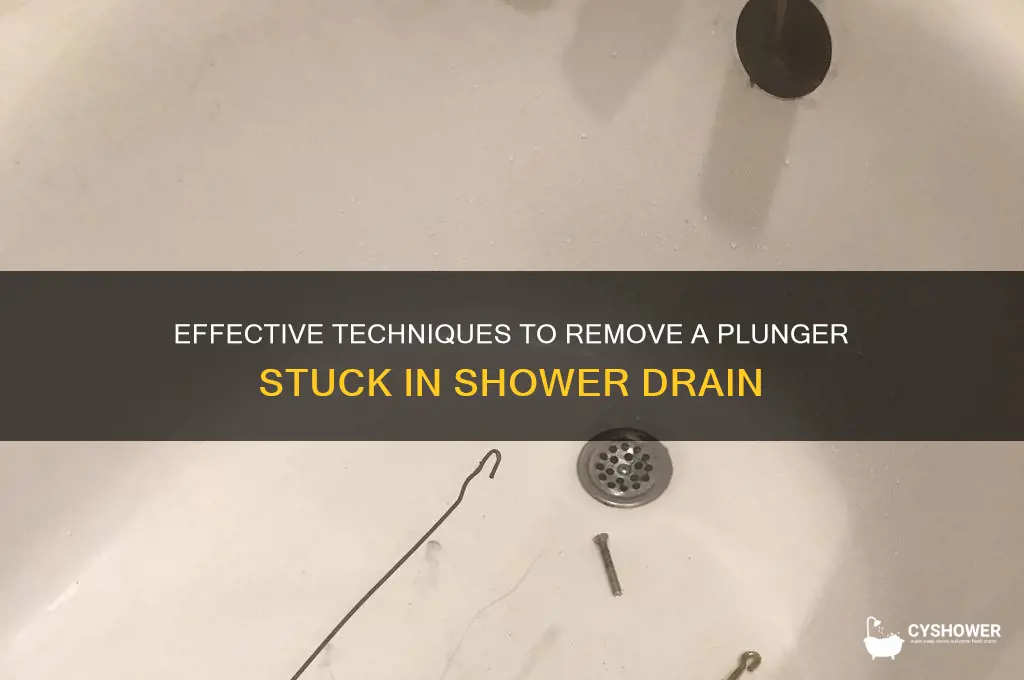 how to get plunger out of shower drain