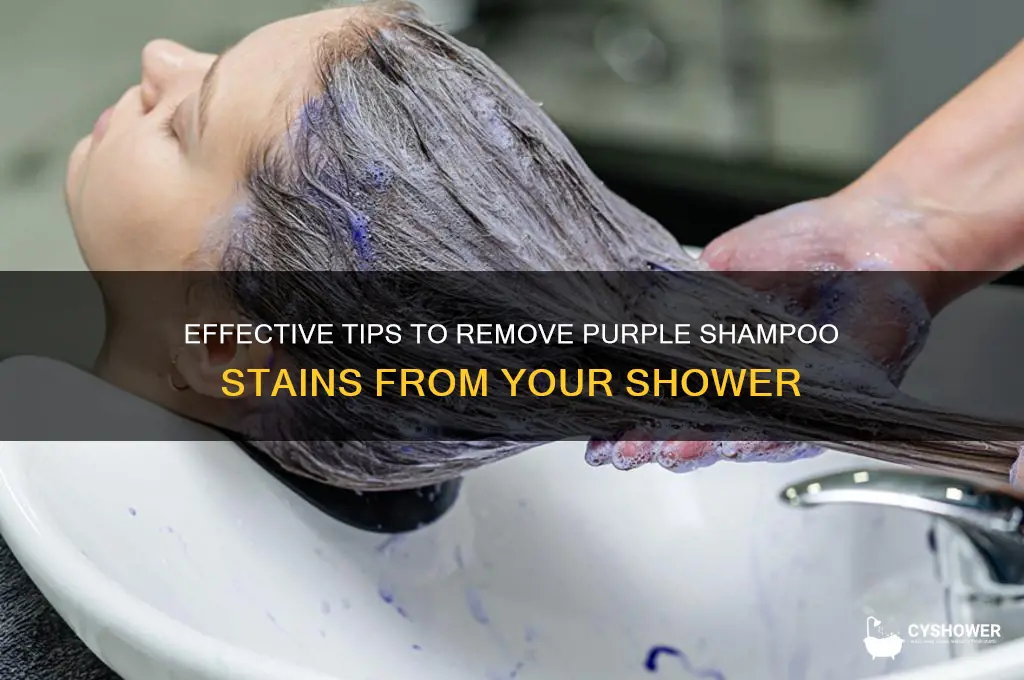how to get purple shampoo stains out of shower