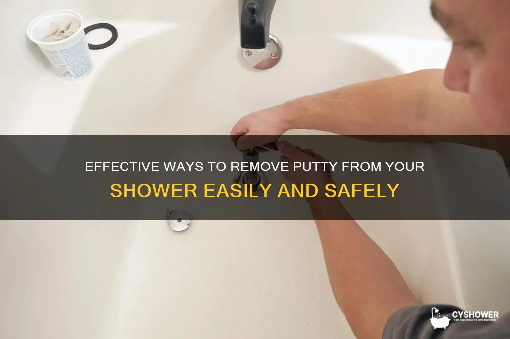 how to get putty out of your shower
