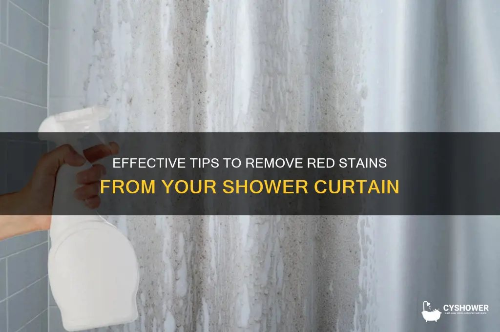 how to get red off shower curtain