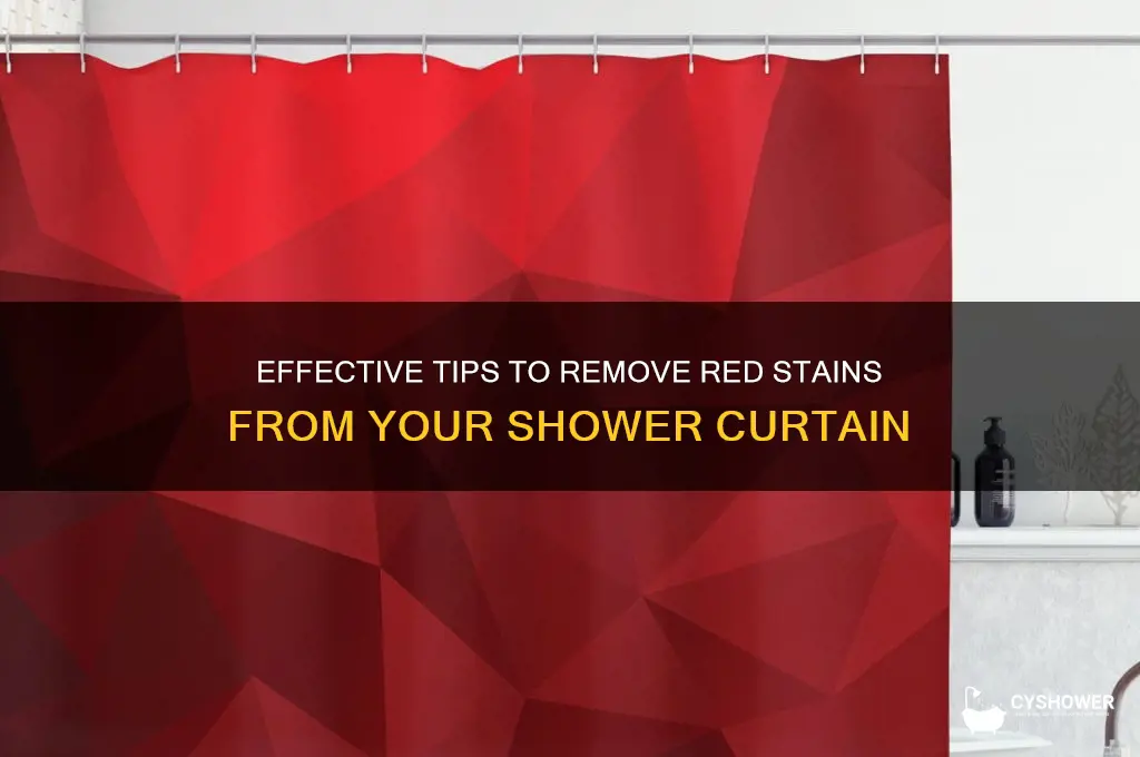 how to get red stains out of a shower curtain