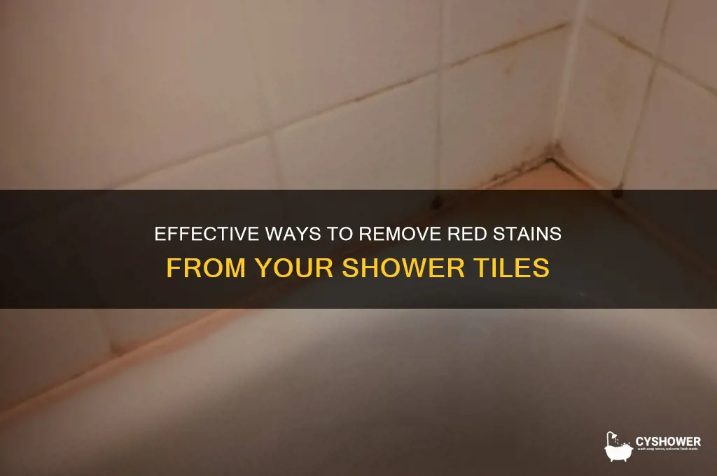 how to get red stone out of shower