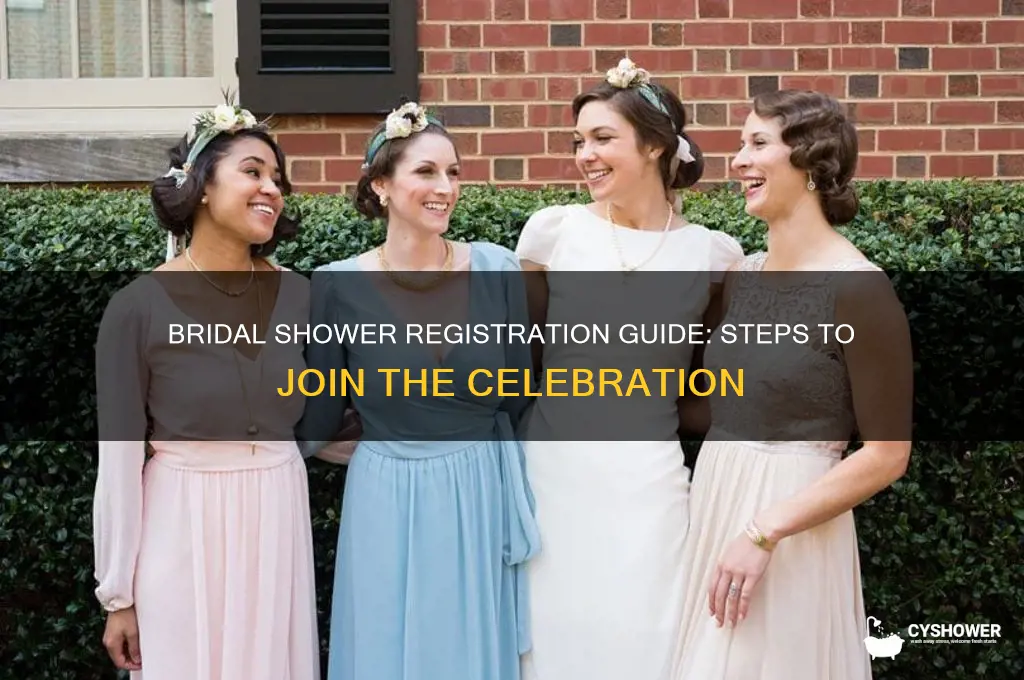 how to get registered for a bridal shower