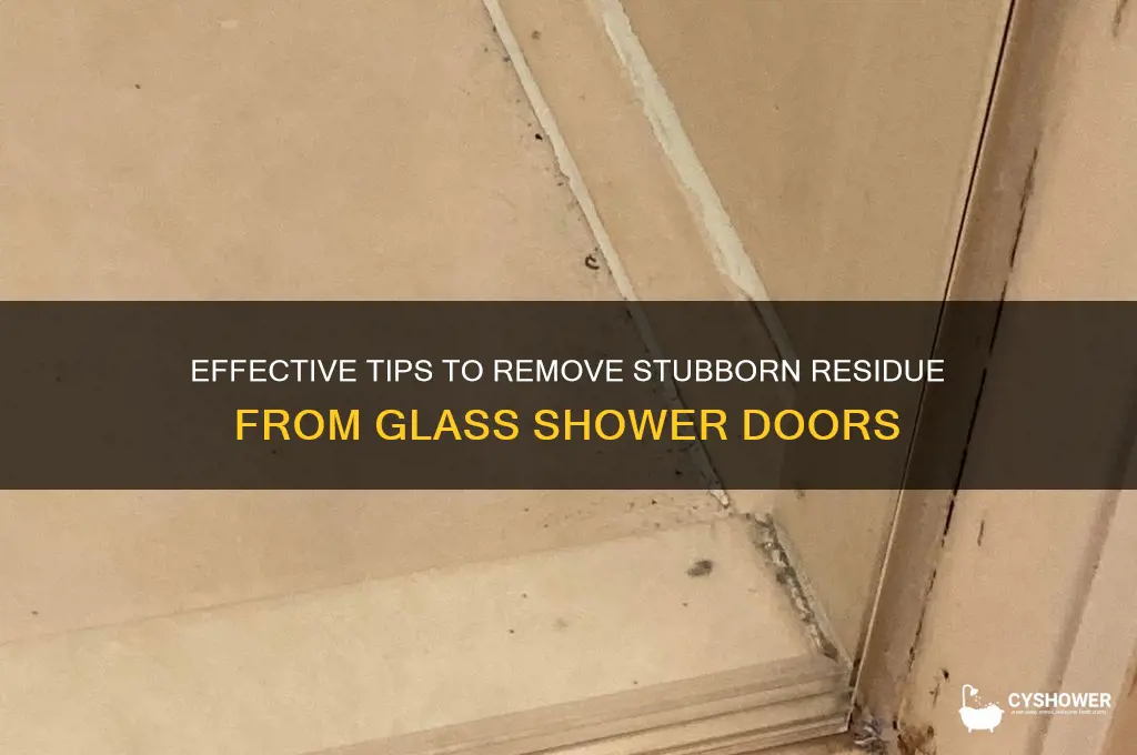 how to get residue off glass shower door