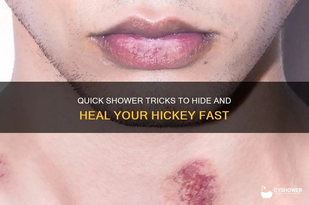 how to get rid of a hickey in the shower