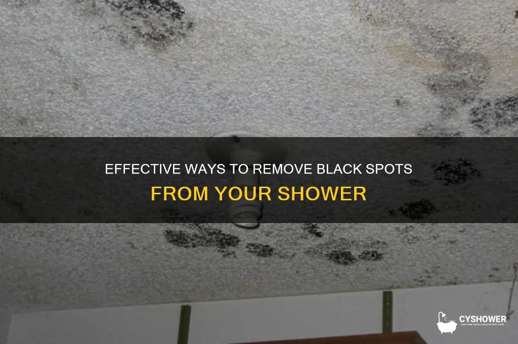 how to get rid of black spots in shower