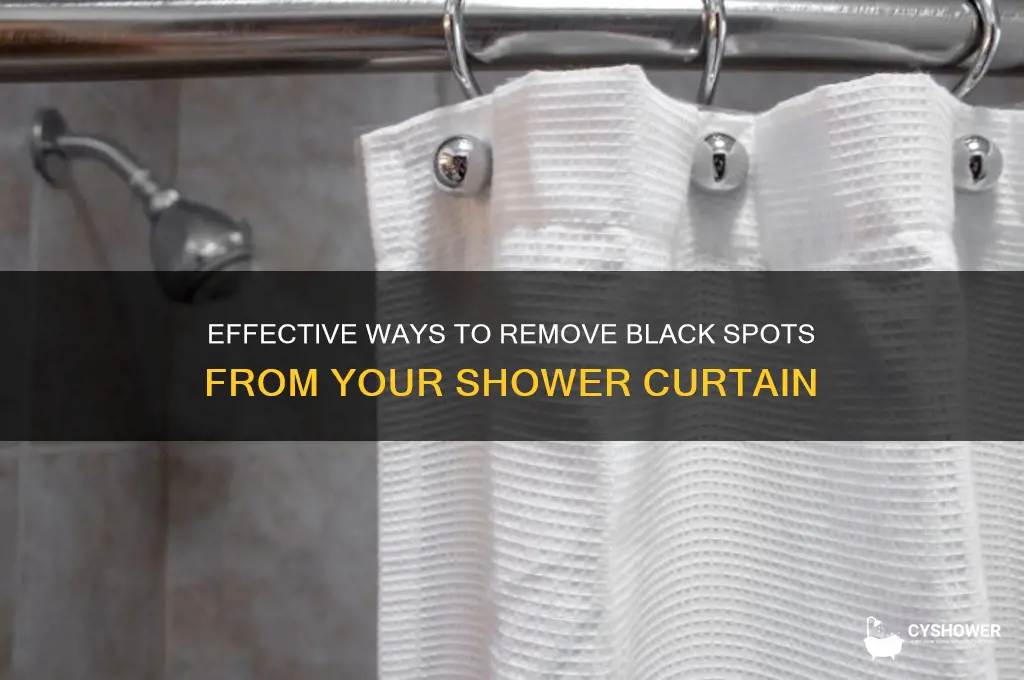 how to get rid of black spots on shower curtain