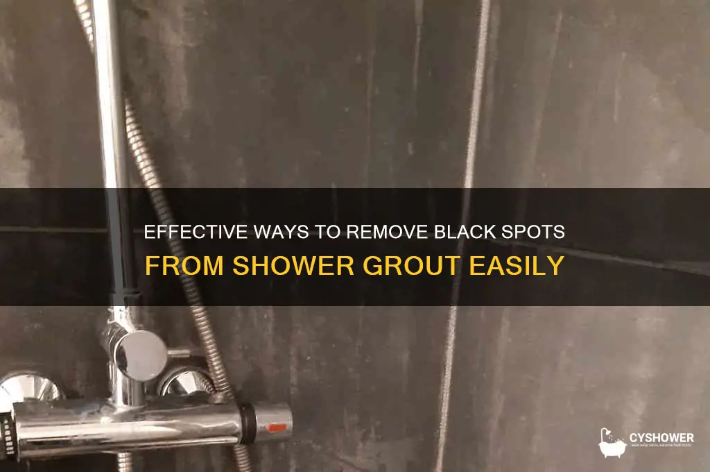 how to get rid of black spots on shower grout
