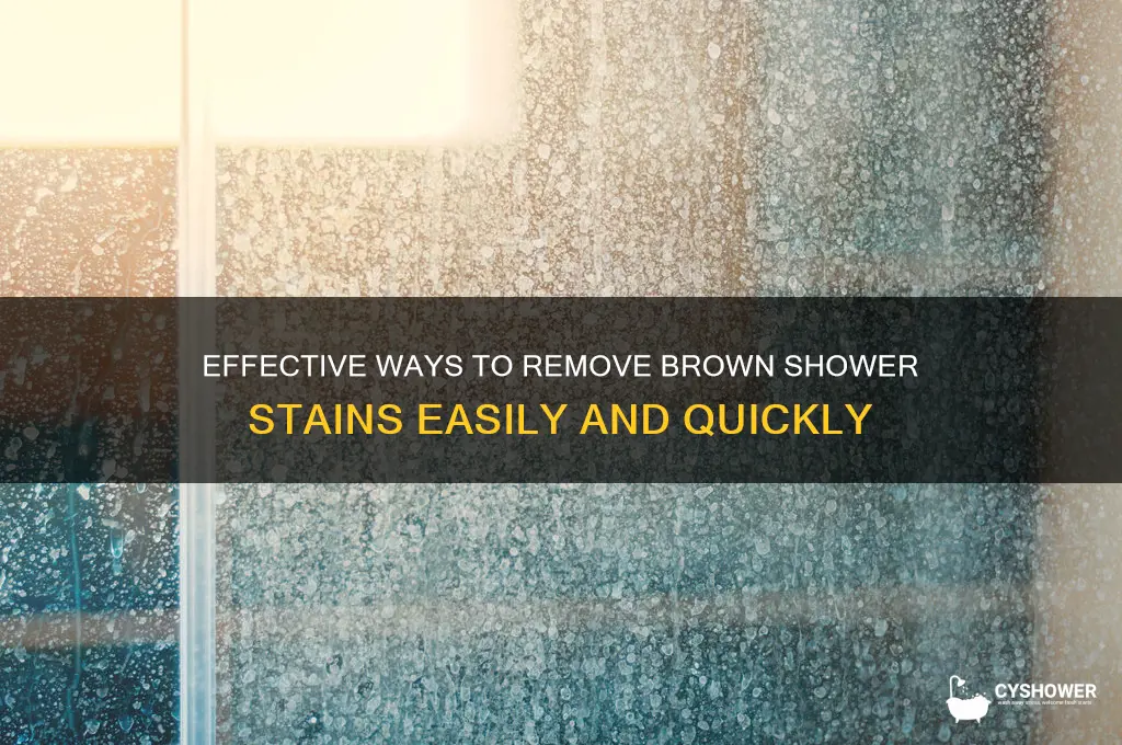 how to get rid of brown stains in shower