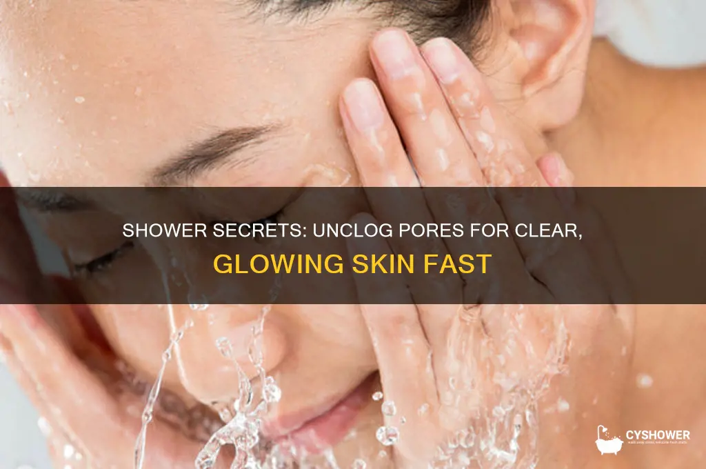how to get rid of clogged pores in the shower