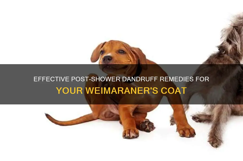 how to get rid of dandruff on weimarainer after shower