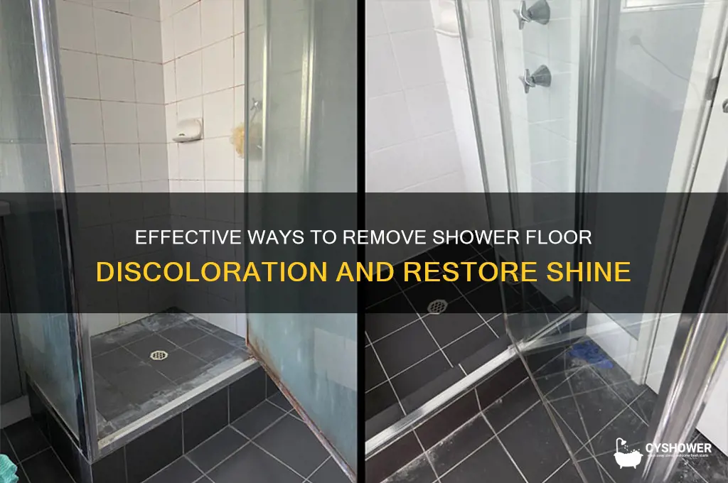 how to get rid of discoloration on the shower floor