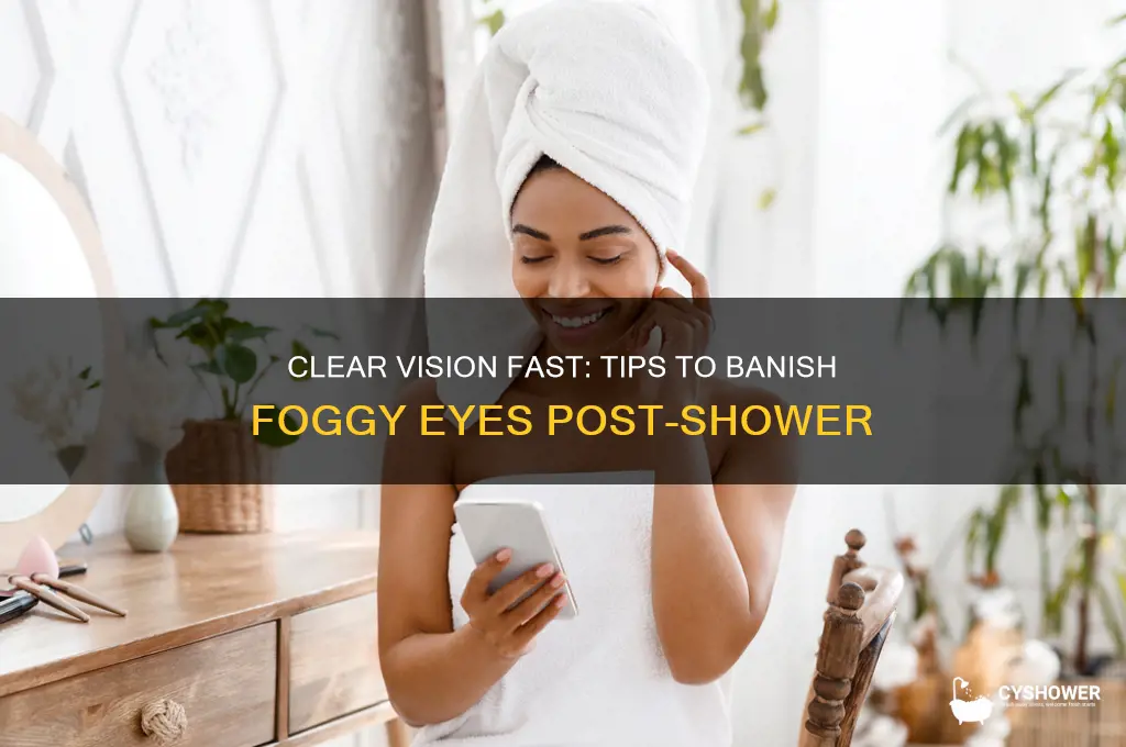 how to get rid of foggy eyes after a shower