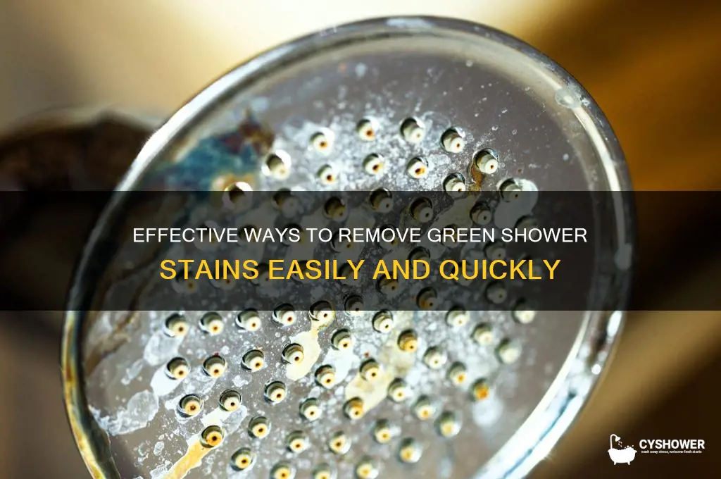 how to get rid of green stains in shower
