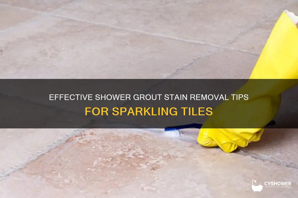 how to get rid of grout stains in shower