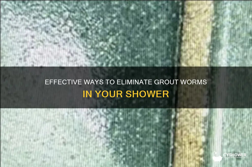 how to get rid of grout worms in shower