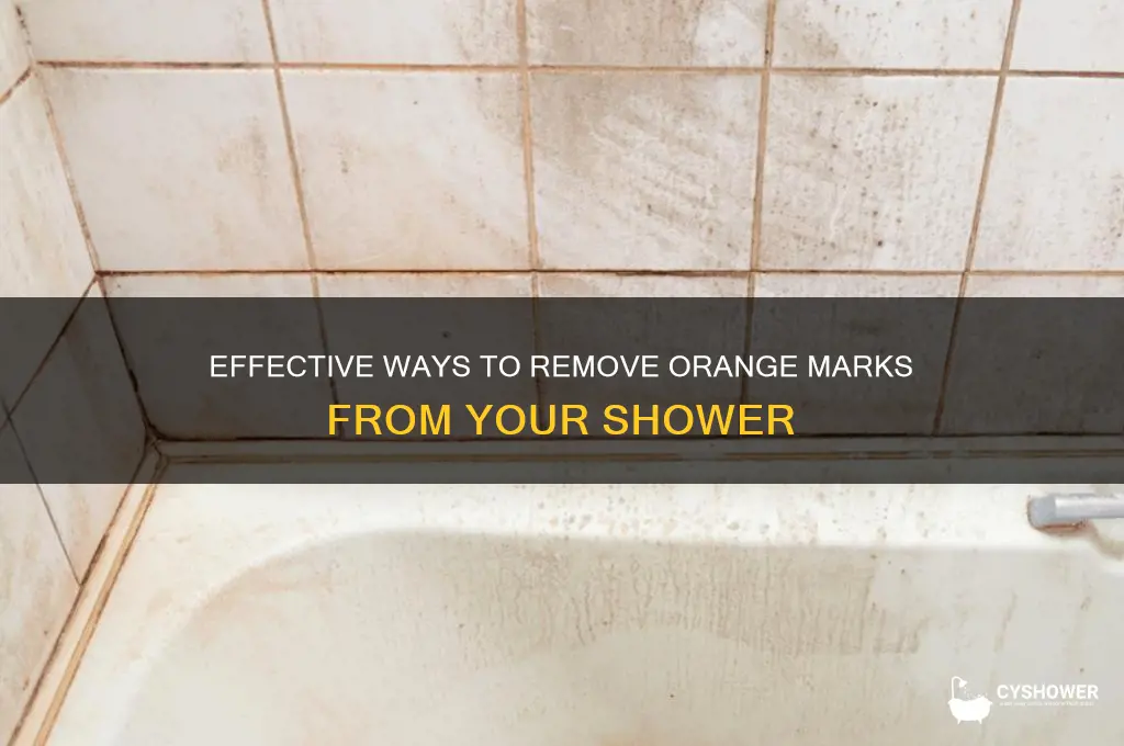 how to get rid of orange marks in shower
