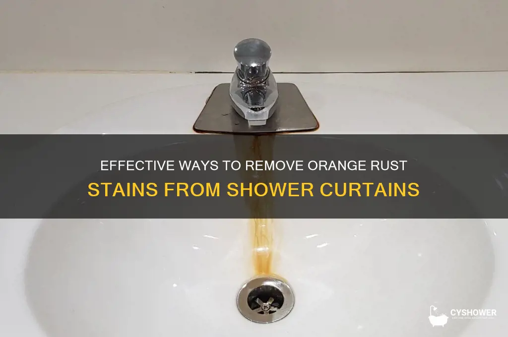 how to get rid of orange rust on shower curtain