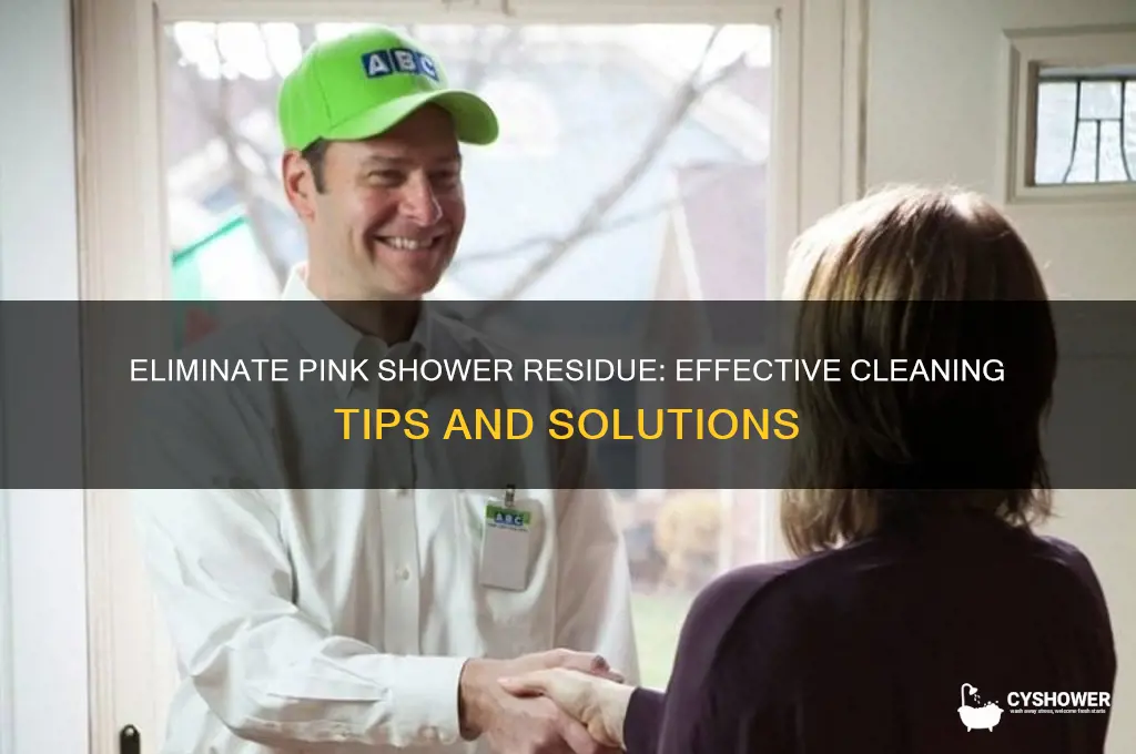 how to get rid of pink residue in shower