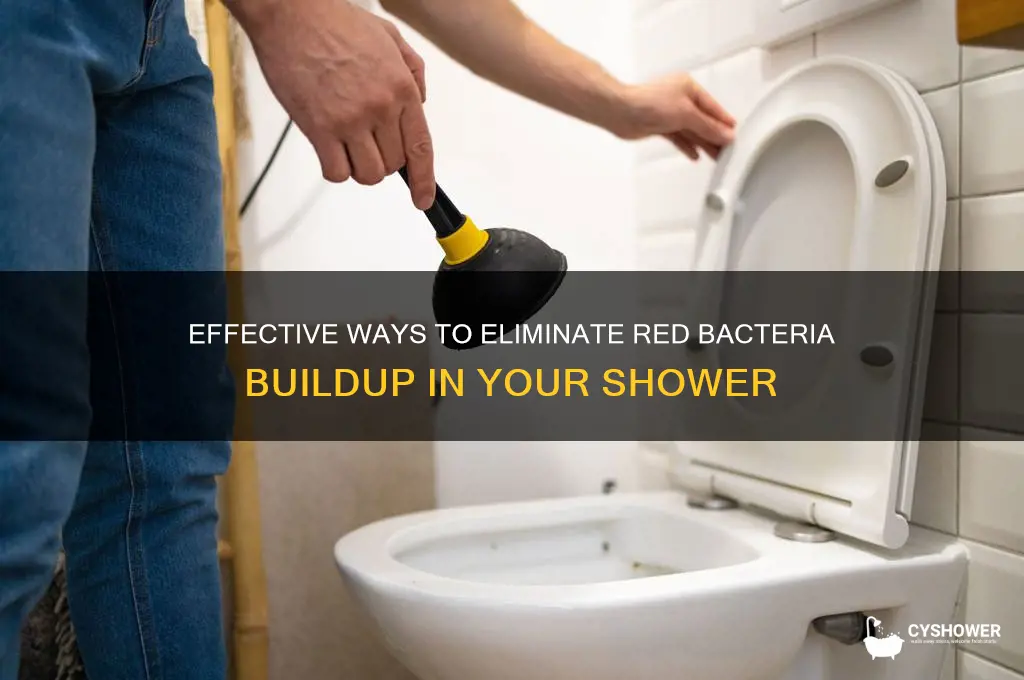 how to get rid of red bacteria in shower
