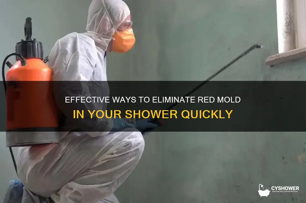 how to get rid of red mold in shower