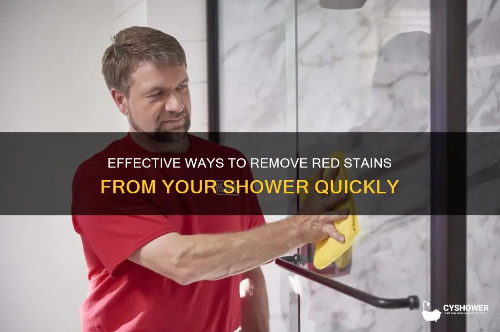 how to get rid of red stuff in shower