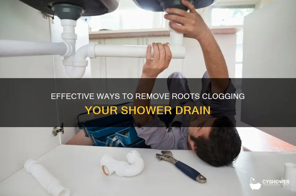how to get rid of roots in the shower drain
