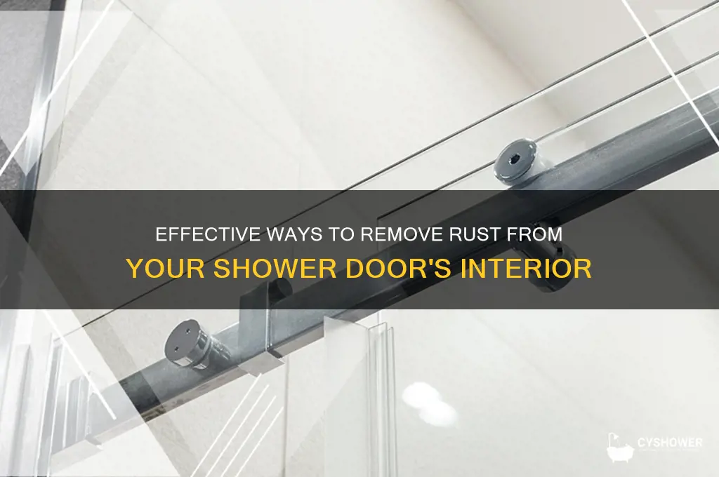 how to get rid of rust on inside shower door