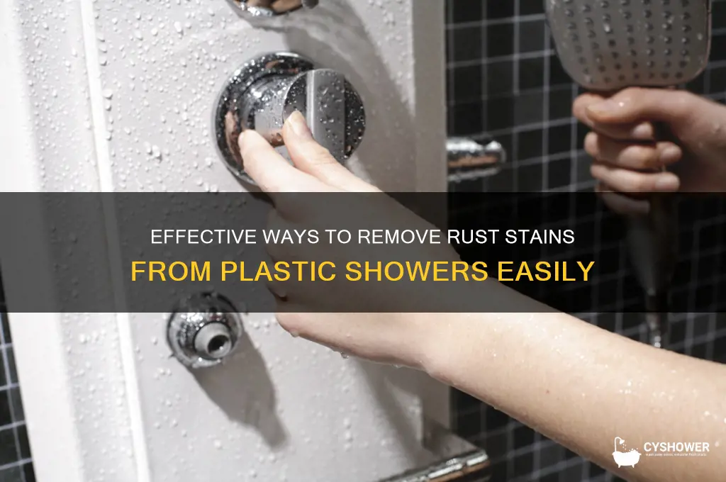 how to get rid of rust stains in plastic shower