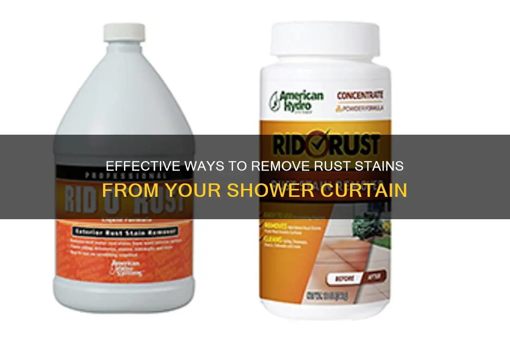 how to get rid of rust stains on shower curtain