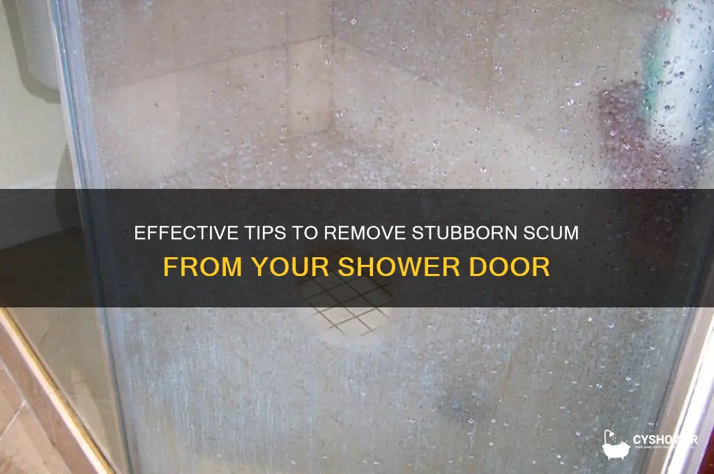 how to get rid of scum on a shower door
