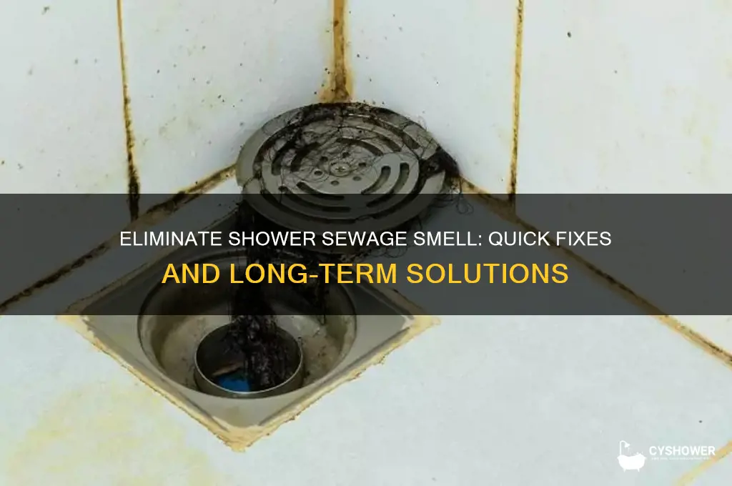 how to get rid of sewage smell in shower