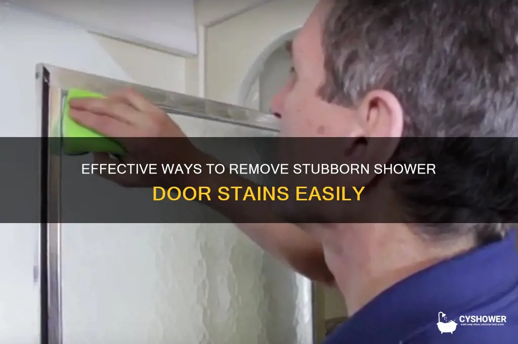 how to get rid of shower door stains