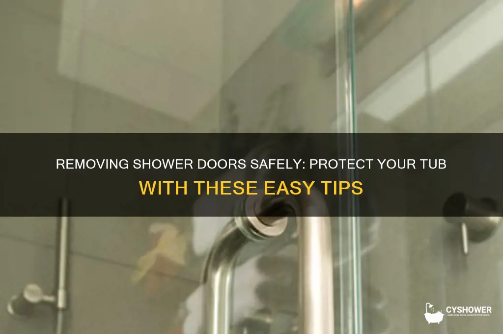 how to get rid of shower doors without ruining tub