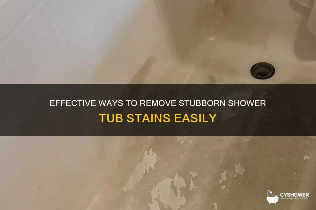 how to get rid of shower tub stains