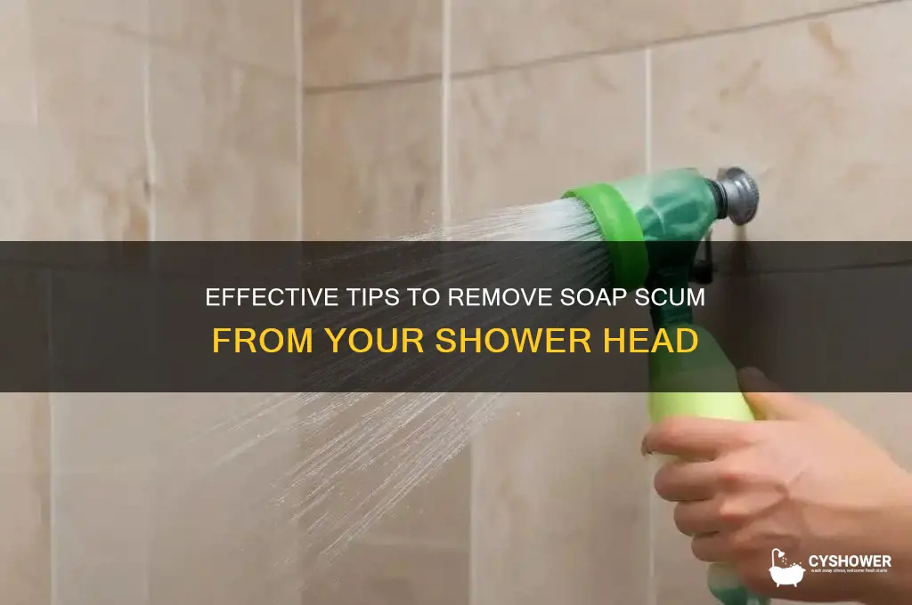 how to get rid of soap scum on shower head