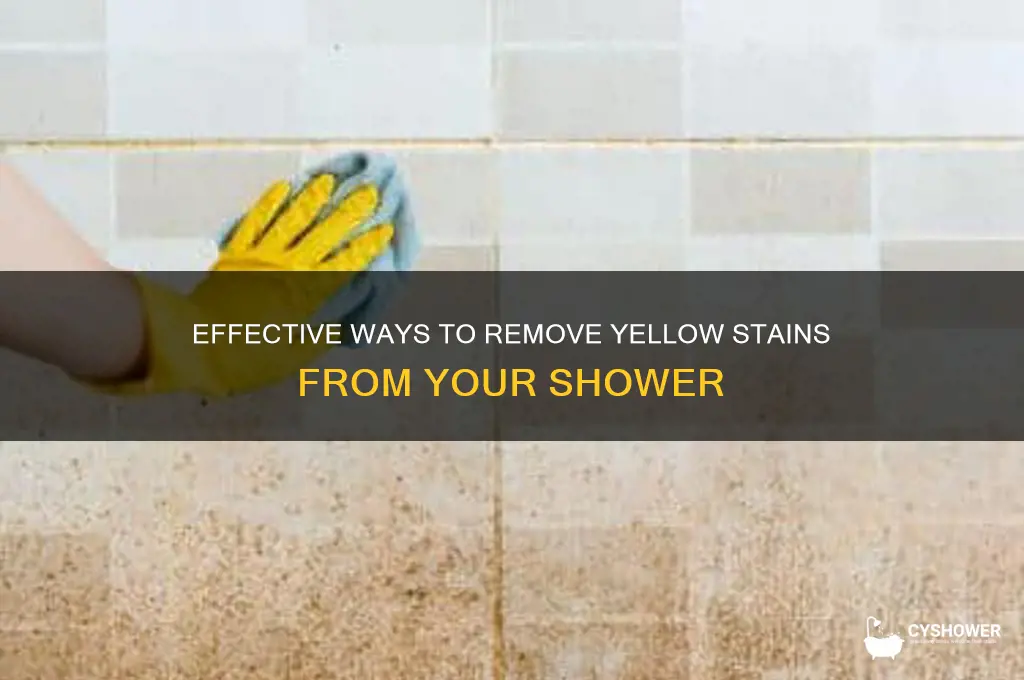 how to get rid of the yellow in shower