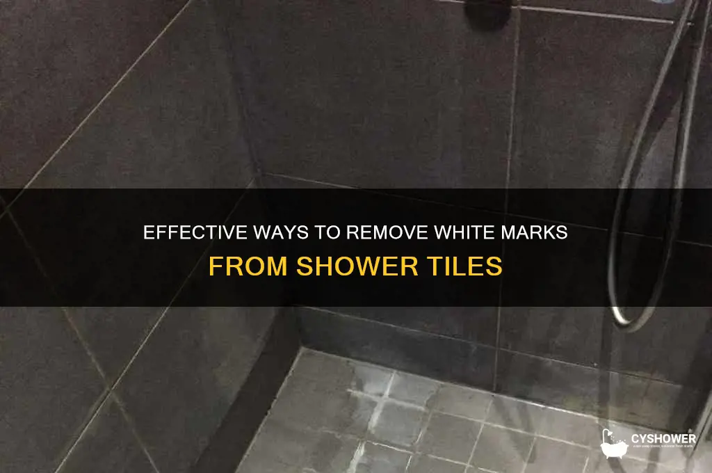 how to get rid of white marks on shower tiles